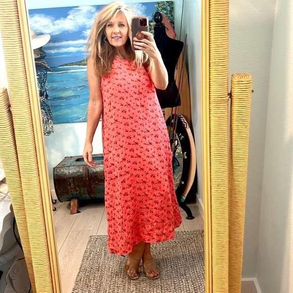 Lungo O’Larno,Italy,Gorgeous Soft Linen Blend Dress, Excellent Condition, Size M - Picture 4 of 8